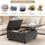 Table basse avec repose-pieds et rangement spacieux Mid-Century