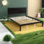 Grands lits plateforme en bois durable de style espresso rustique pour la maison
