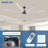 96"  Ceiling Fan With Light And Remote Control, 6-Speed Noiseless Reversible Dc Motor, 8 Durable Aluminum Double-Layer Blades Large Ceiling Fan