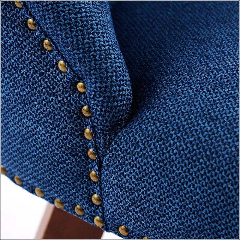 Tabourets de bar pivotants à hauteur de comptoir avec siège de 26 po, conception rembourrée confortable en bleu pour les cuisines et les bars modernes