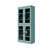 Veera Palace Imports 100% Solid Wood 6-Shelf Bookcase, Clear Glass Doors, Adjustable Shelves, 32" Wide, 71.5" Tall-997233468