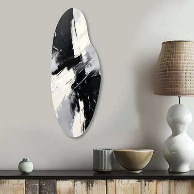 Chisem - Abstract Painting Curved Shape Asymmetric Metal Wall Art