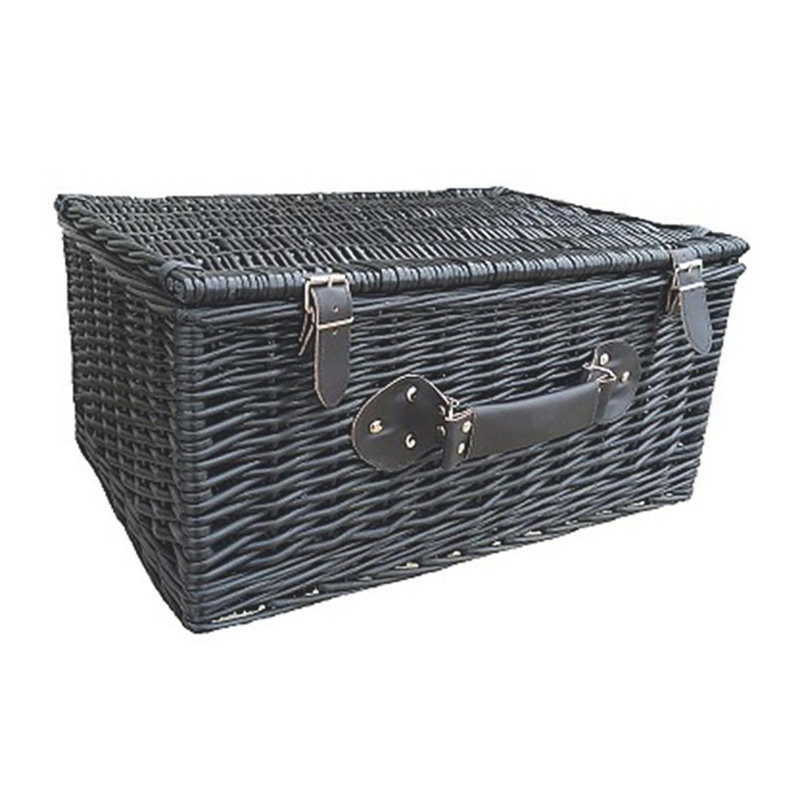 Willow Picnic Basket, 24cm H x 51cm W x 34cm D