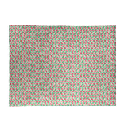 Tapis vert/rouge fait main