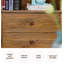 Vitrine de coin 70,87 "en bois massif brun et armoires en porcelaine