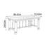 Table rectangulaire rétro exquise et durable-2112767949