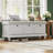 Classic Shoe Bench With Cushion And Three Drawers, Fluted Entryway Bench With Storage For Living Room, Entryway, And Hallways (Light Gray-1028567107