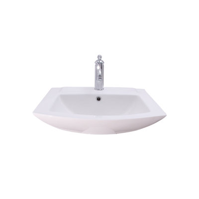 Barclay 18.12 " Vitreous China U-Shaped Bathroom Sink and Overflow Hole