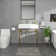 30"L x 16-1/2"W Ceramic Rectangular Console Bathroom Sink with Faucet Hole and Overflow