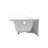 Kingston Brass Aqua Eden 60-Inch Acrylic Rectangular 3-Wall Alcove Tub with Anti Skid and Drain Hole-22658288