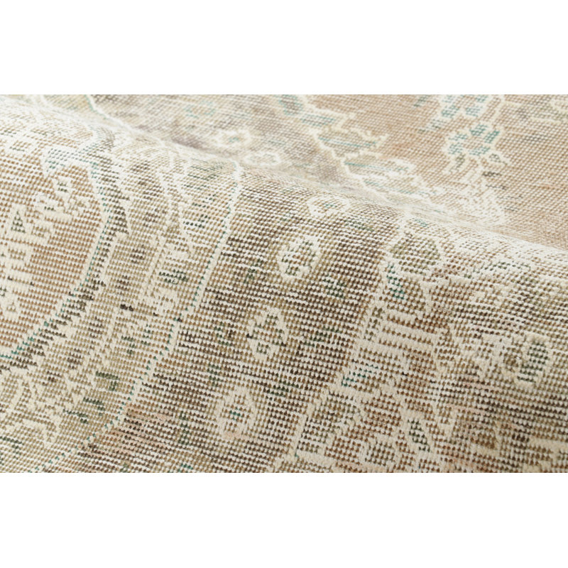 Distressed One-of-a-Kind 8'9X12'4 Hand Knotted Area Rug