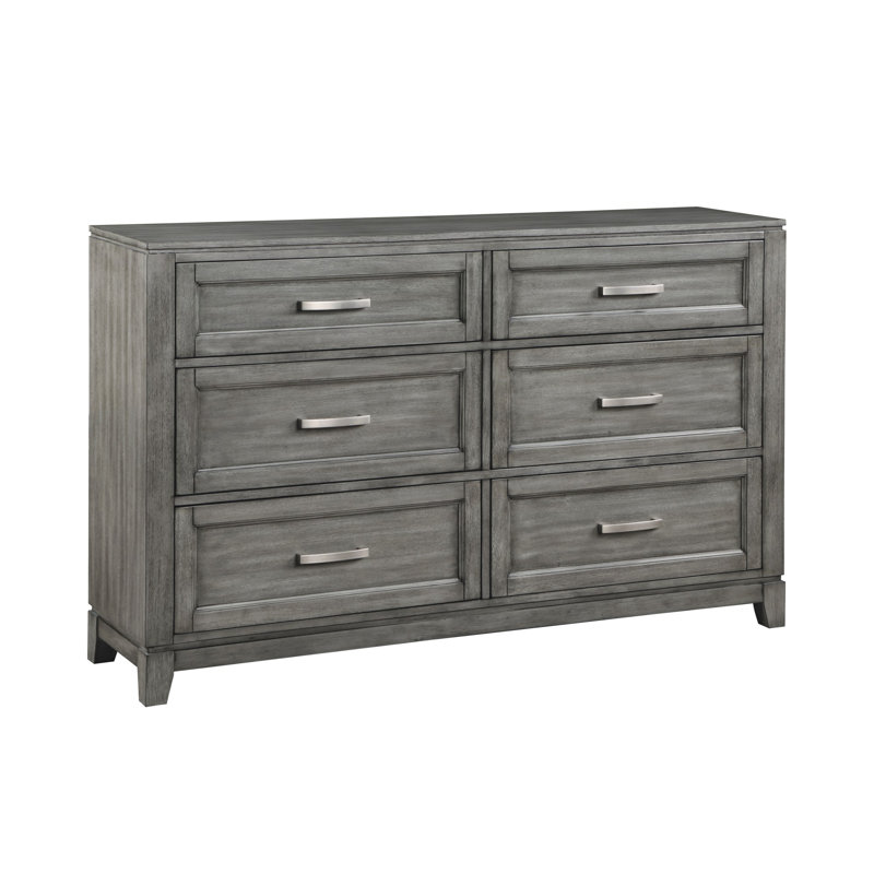 Commode à six tiroirs, Gris