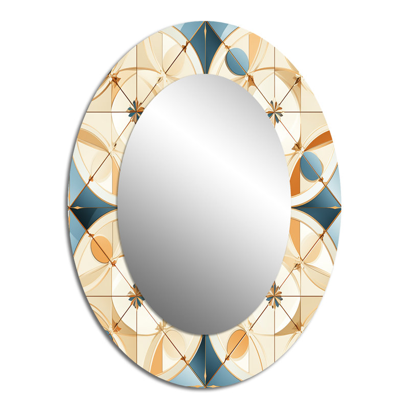 Silber - Miroir mural moderne ovale, H 40 po x l 30 po
