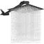 Pomme de douche carrée 10 po en acier inoxydable noir mat-126409531