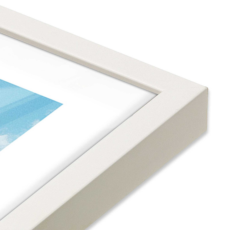 «Sky Ride Over Cotton Clouds», reproduction d'art, H 17 po x l 21 po, Cadre de coin ouvert blanc opaque