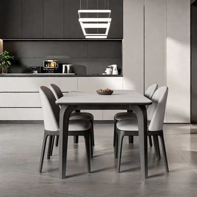 Modern Ash Wood Dining Table Chair Combo