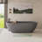63" Luxury Engineered Solid Surface Bathtub With Overflow And Pop-Up Drain