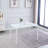 Helsea Glass Top Metal Base Dining Table-700535867