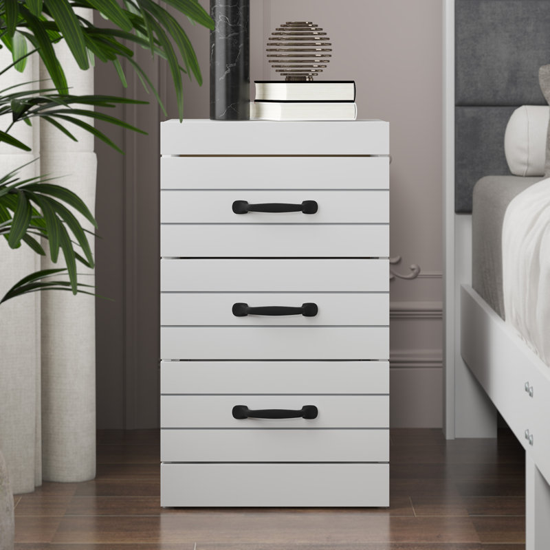 Allington 3 Drawer Bedside Sets of 2, White