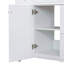 Meuble-lavabo 36 po avec lavabo en céramique, structure en bois massif, portes à fermeture en douceur, tablettes réglables, 3 tiroirs, y compris un tiroir à double profondeur pour le rangement du sèche-cheveux-117021156