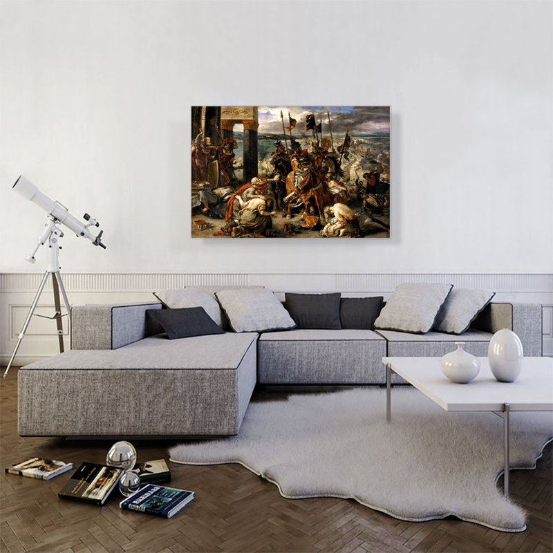 La capture de Constantinople - impression, H 26 po x l 40 po x 1,5 po