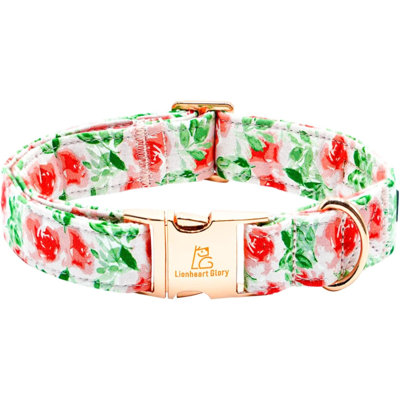 Collier pour chien Collier pour chien avec fleur Printemps Été Colliers mignons pour chien ou fille Colliers pour chien doux et durables réglables pour chien