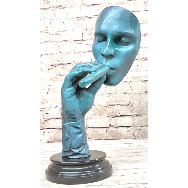 Salvador Dali, La Havane, homme fumant un cigare, sculpture en bronze, œuvre d'art faite à la main