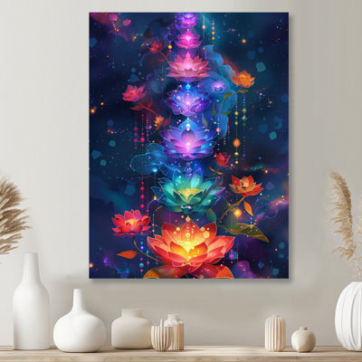 «Blossoming Chakra Flowers», reproduction d'art mural