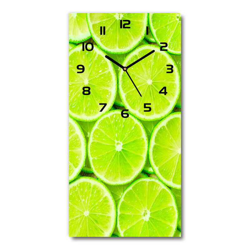 Jarael Glass Wall Clock, Green/Black