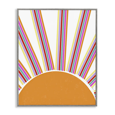 Rayons de soleil rétro rayés, art de la giclée par Ashley Singleton