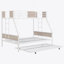 Lit superposé polyvalent en métal avec lit gigogne, échelle latérale et garde-corps, offrant beaucoup de rangement et un assemblage facile pour optimiser l'espace de la chambre à coucher-1229118479-1229118472