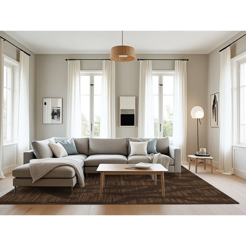 Tapis noir lavable à la machine, Rectangle 8 pi x 10 pi