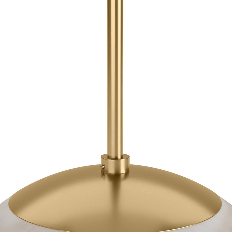 Marbled Globe 1 - Light Pendant, 11.81" H x 11.81" W x 11.81" D, Burnished Brass