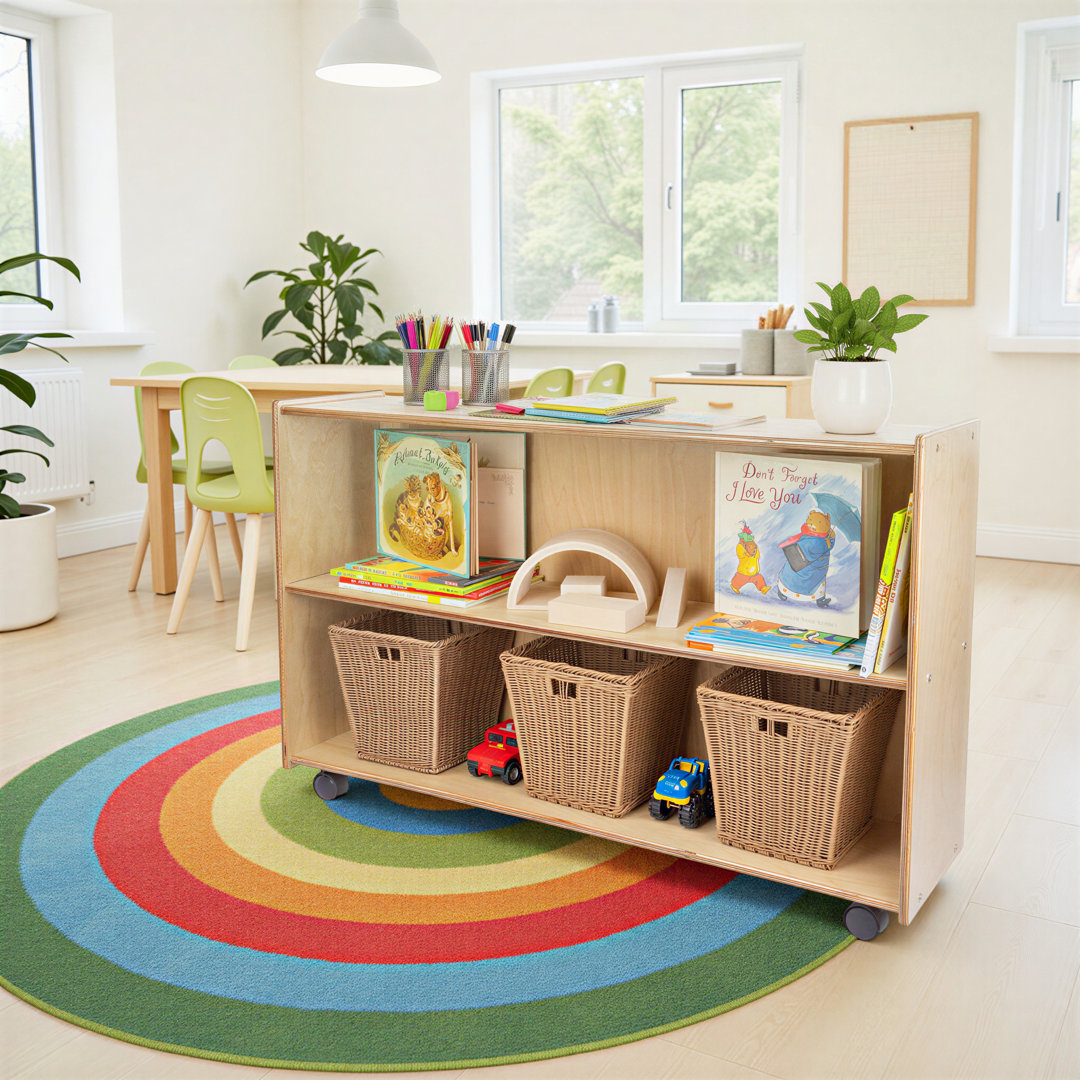 Contender 2 Compartment Shelving Unit, 27¼"H Wood Designs Assembly: Assembled with Casters