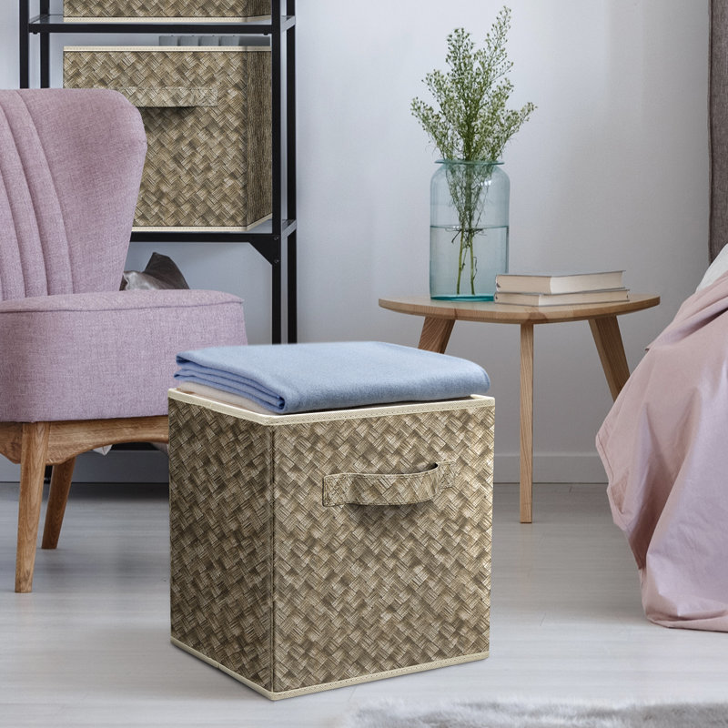 11" Foldable Fabric Storage Cube Bins with Handles