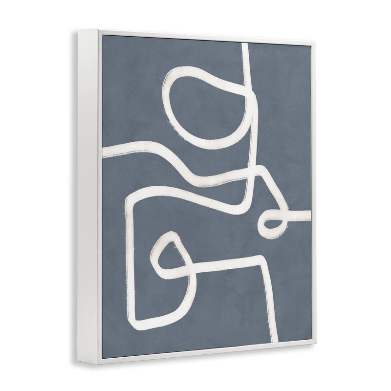 Free Line sur art giclée encadrée par Nina Blue, Giclée encadrée blanc bord de mer, H 20 po x l 16 po