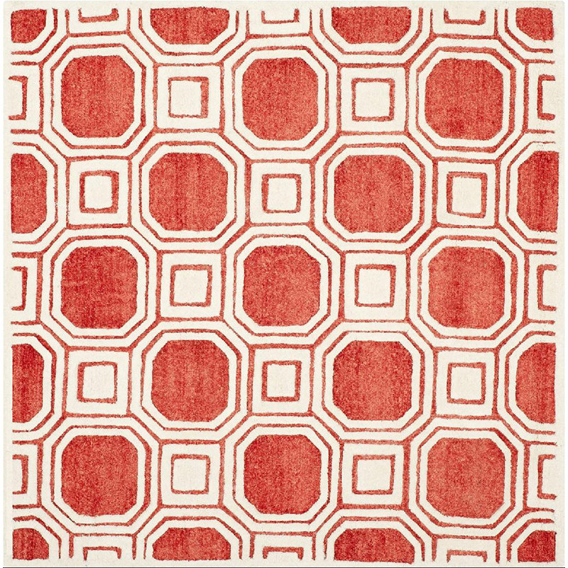 Tyric Hand Tufted Performance Abstract Rug, Square 5'