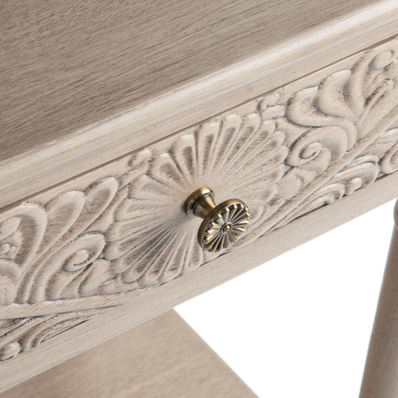 Table d'appoint 1 tiroir, Beige