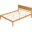 Lit plateforme en chêne pour grand lit, avec tête de lit robuste et base à lattes, tête de lit grand sans sommier, support, nécessaire, chambre à coucher paisible-121116338-121116339