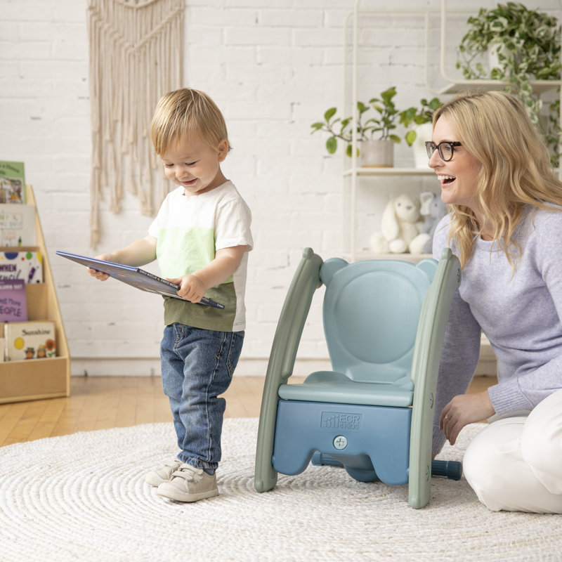 ECR4Kids Sit-N-Rock Plastic Toddler Chair and Rocking Horse, Flexible Seating