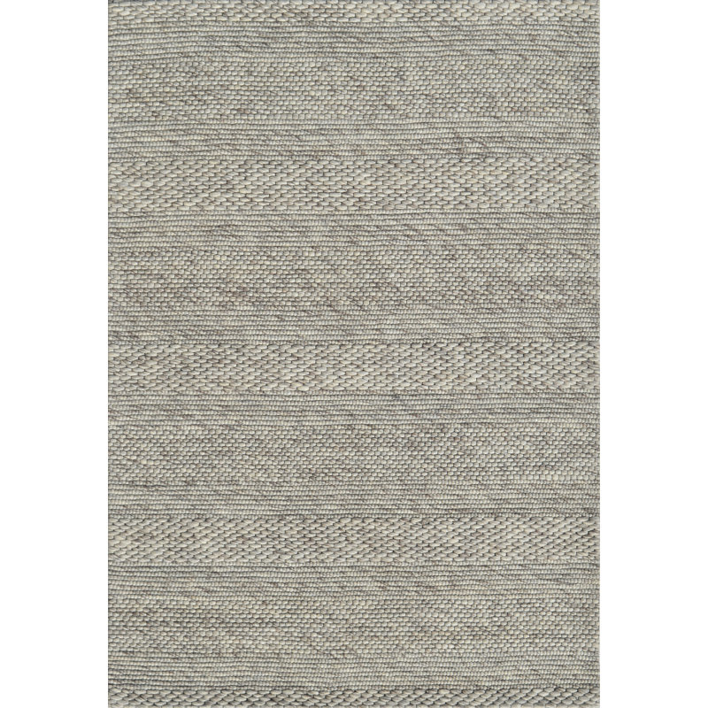 Tapis rayé naturel tissé à la main Allessa, Rectangle 3 pi 6 po x 5 pi 6 po