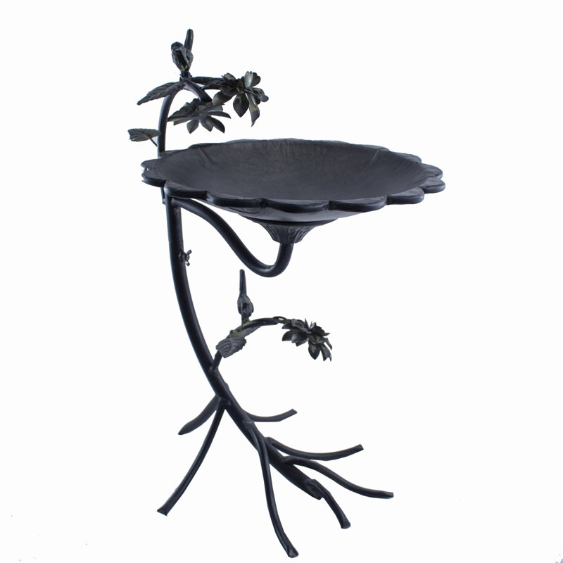 Friedewald Iron Birdbath, Black