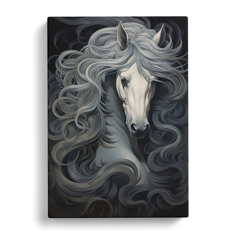 Shire Horse Rococo - Wrapped Canvas, 76cm H x 50cm W x 3cm D