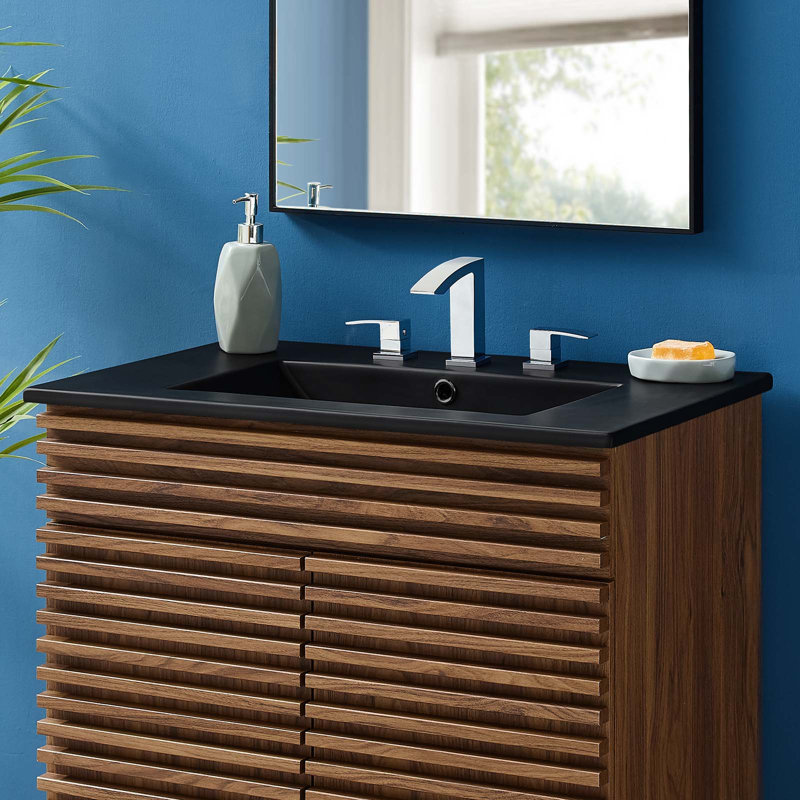 Modway Cayman 30" Bathroom Sink, Black