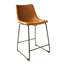 Winding Upholstered Counter Stool with Metal Frame-30896581