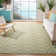 Rodgers Hand Woven Flat Weave Wool/Cotton Geometric Rug in Sage/Ivory