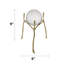 Boule transparente Zulma avec base dorée