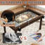 Wesvara 63" x 40" 2-in-1 Board Game & Dining Table with Removable Top, Cup Holders & Solid Wood Legs
