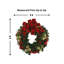 26" Lit Evergreen Holiday Wreath With Berries And Ornaments