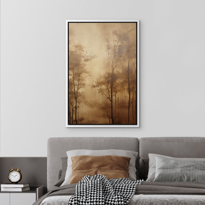 Automne, automne, abstrait, brun, paysage, illustrations, rustique, campagne française, saison, pièce, Blanc